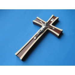 Krzyż drewniany ciemny brąz 24 cm JB 10 N